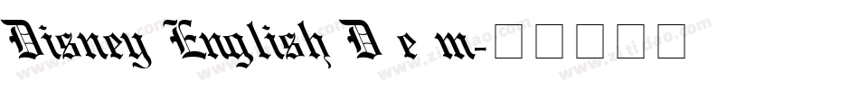 Disney English D e m字体转换